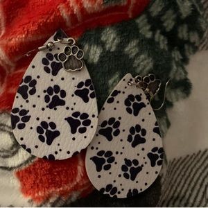 Faux Leather Earrings Penn State NWOT